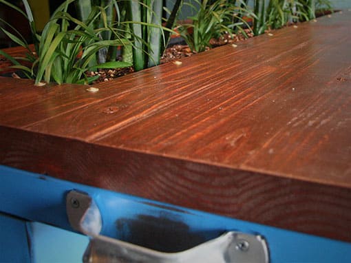 Industrial Style Table With Planter Box