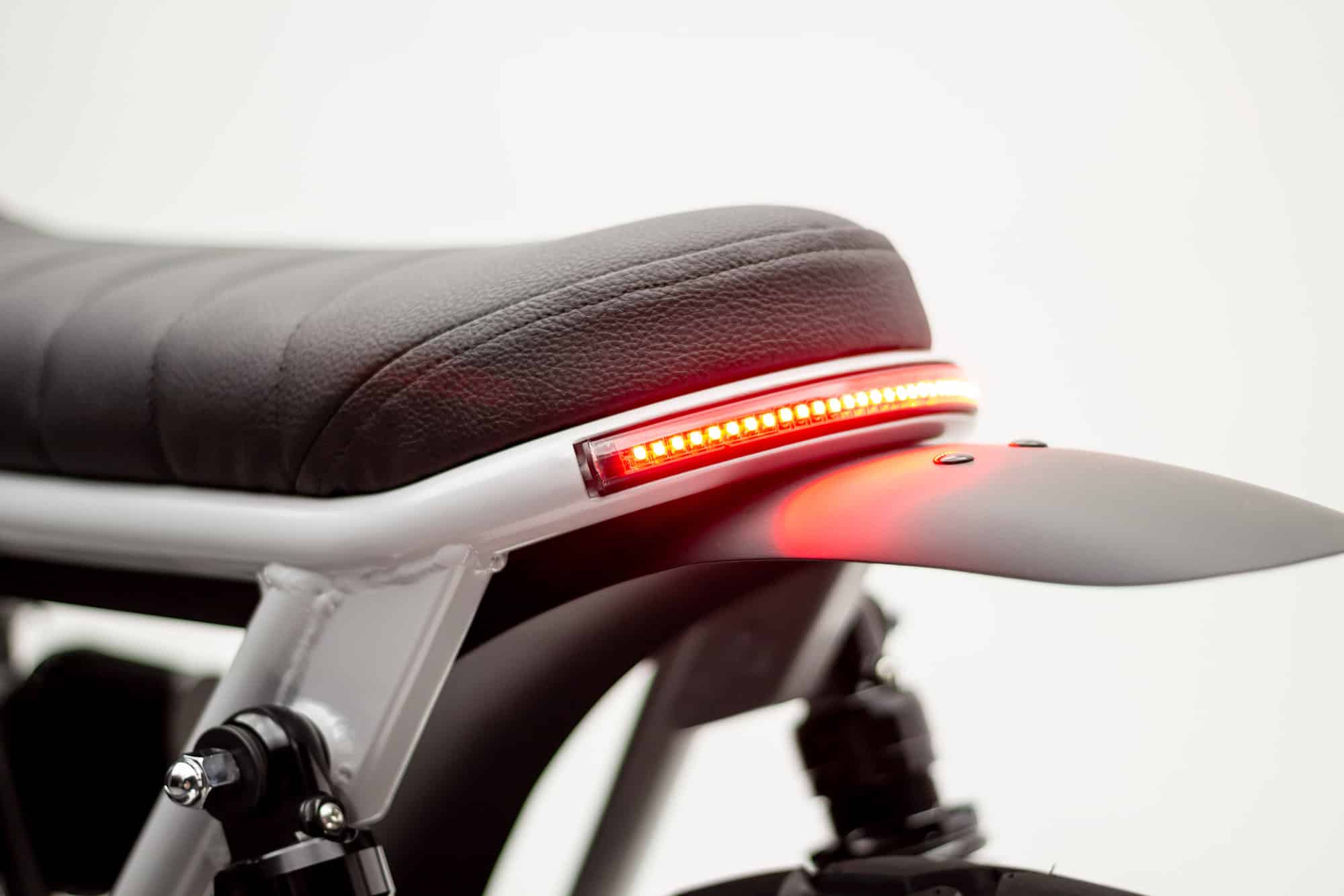 Seat hoop with integrated LED taillight and turn signals
