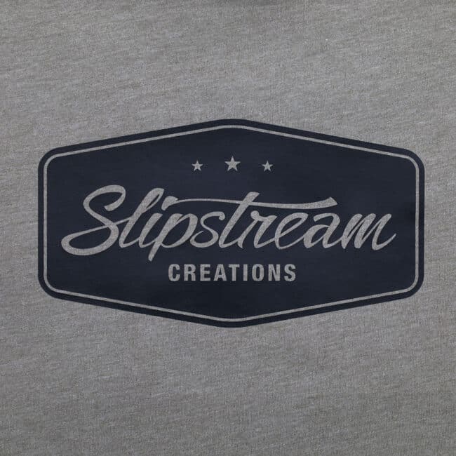 Slipstream Creations Badge T-Shirt - Warm Grey