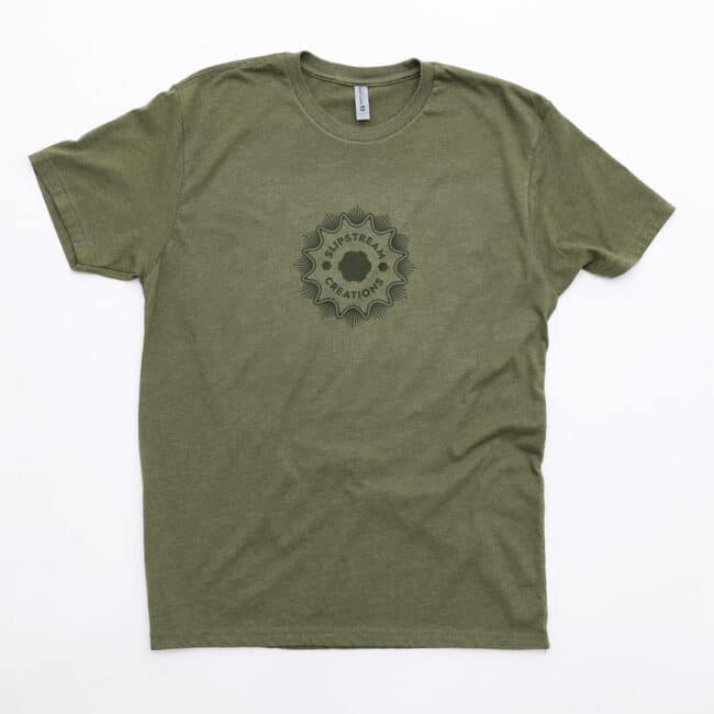 Slipstream Creations Sprocket T-Shirt - Military Green w/ Green