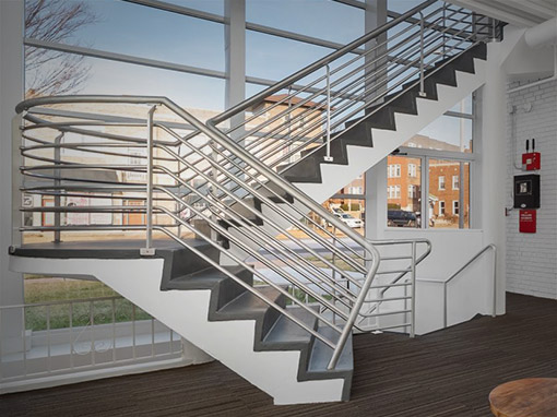 Custom Aluminum Stair Railings – Historic YWCA Renovation